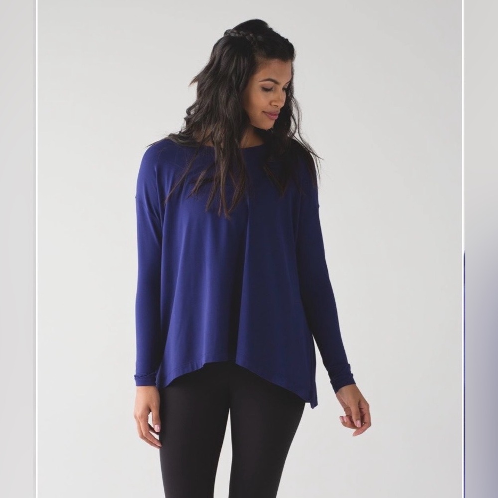Lululemon City Bound Emperor Blue Long Sleeve Top